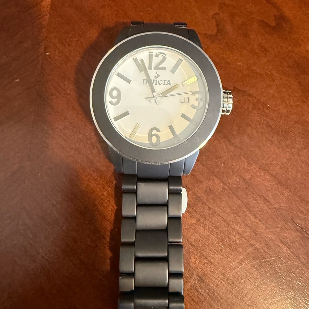 Invicta Black and Silver Men's Watch